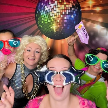 Photo Booth in action at a MS Fundraising Event in Capalaba, Redlands - party hire by SweetAz Co.