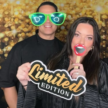 Photo Booth at a Golden Birthday in Burpengary, Brisbane - party hire by SweetAz Co.