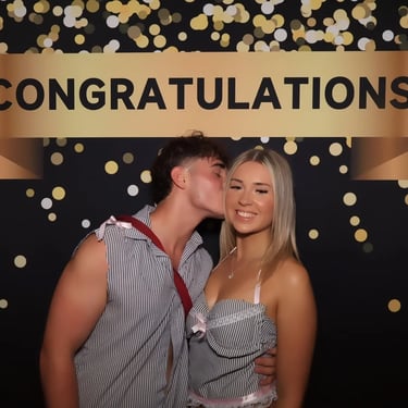 Mirror Photo Booth making memories at a Graduation Celebration in Cleveland, Redlands - party hire by SweetAz Co.