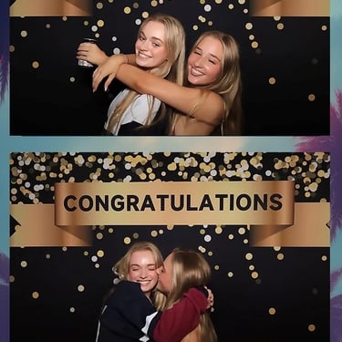 Mirror Photo Booth capturing moments at a Graduation Celebration in Redlandbay, Redlands - party hire by SweetAz Co.