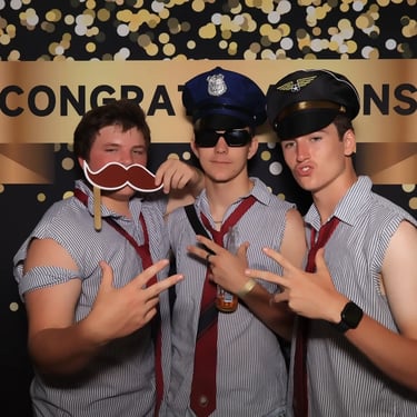 Photo Booth glaming up a Graduation Celebration in Thornlands, Redlands - party hire by SweetAz Co.