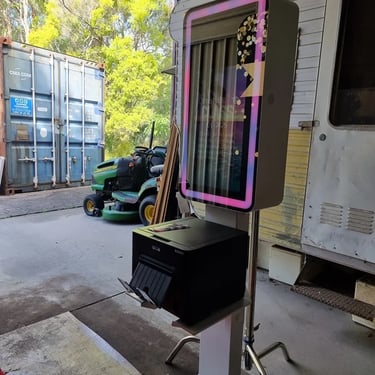 Mirror Photo Booth elevating a Graduation Event in Capalaba, Redlands - party hire by SweetAz Co.