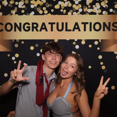 Mirror Photo Booth captured during a Graduation Event in Cleveland, Redlands - party hire by SweetAz Co.