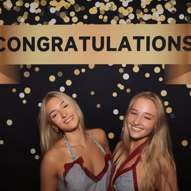 Mirror Photo Booth creating vibes at a Graduation Party in Cleveland, Redlands - party hire by SweetAz Co.