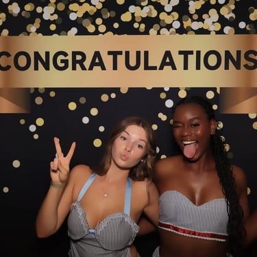 Mirror Photo Booth bringing the vibes at a Graduation Party in Rabybay, Redlands - party hire by SweetAz Co.