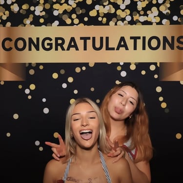 Mirror Photo Booth creating epic keepsakes at a Graduation Party in Redlandbay, Redlands - party hire by SweetAz Co.