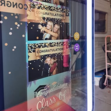 Photo Booth setting the scene at a Graduation Party in Victoriapoint, Redlands - party hire by SweetAz Co.