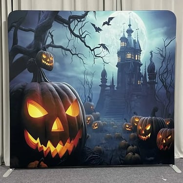 Photo Booth creeping things up with the Halloween Backdrop in Thornlands, Redlands - party hire by SweetAz Co.