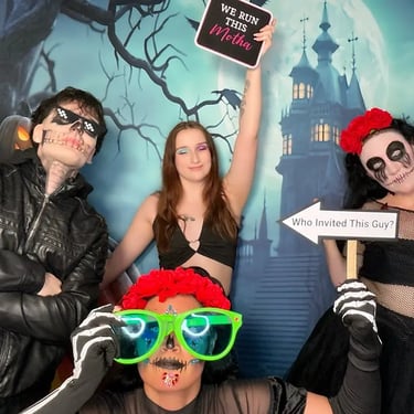 Photo Booth setup for a Halloween Event in Redlandbay, Redlands - party hire by SweetAz Co.