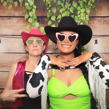 Photo Booth fun times for a New Years Eve House Party in Redlandbay, Redlands - party hire by SweetAz Co.