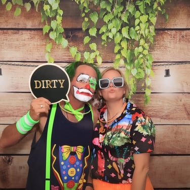Photo Booth fun for a New Years House Party in Redlandbay, Redlands - party hire by SweetAz Co.