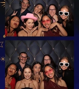 Photo Booth elevating the vibe at a Kick Off in Redlandbay, Logan - party hire by SweetAz Co.