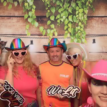 Photo Booth during a New Years event in Redlandbay, Redlands - party hire by SweetAz Co.