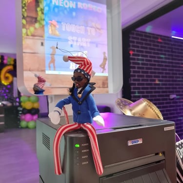 Photo Booth ready to welcome its first guests at a New Years party in Redlandbay, Redlands - party hire by SweetAz Co.