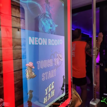 Photo Booth ready for guests at a New Years party in Redlandbay, Redlands - party hire by SweetAz Co.