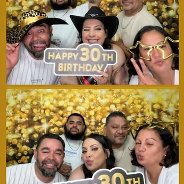Photo Booth Photo Strip at a 30th Birthday in Nerang, Gold Coast - party hire by SweetAz Co.