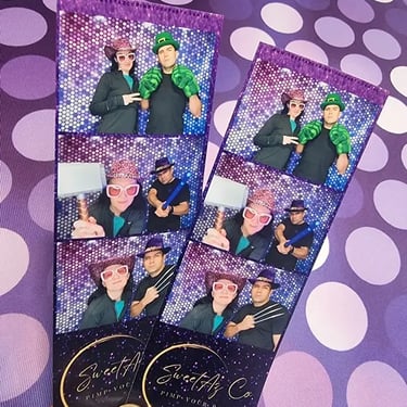 Photo Booth Photo Strips during testing in Redlandbay, Redlands - party hire by SweetAz Co.