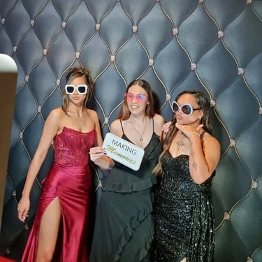 Photo Booth capturing the glamor at a Senior Formal in Chatswoodhill, Logan - party hire by SweetAz Co.