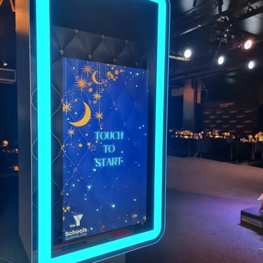 Photo Booth welcome screen for a Senior Formal in Shailerpark, Logan - party hire by SweetAz Co.
