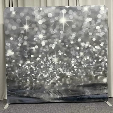 Photo Booth setup for a Silver Backdrop in Wellingtonpoint, Redlands - party hire by SweetAz Co.