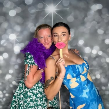 Photo Booth setup for a Silver Celebration in Manly, Brisbane - party hire by SweetAz Co.