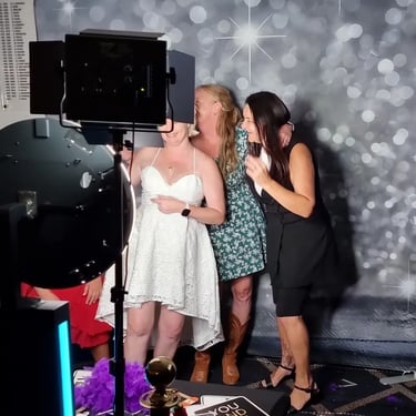 Photo Booth setup for a Silver Engagement in Mountgravatt, Brisbane - party hire by SweetAz Co.