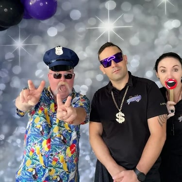 Photo Booth setup for a Sixtieth Birthday in Southmclean, Logan - party hire by SweetAz Co.