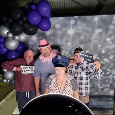 Photo Booth captured during a Sixty Birthday in Manly, Brisbane - party hire by SweetAz Co.