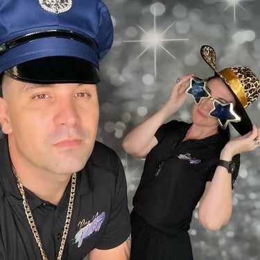 Photo Booth setup for a Sixty Party in Slackscreek, Logan - party hire by SweetAz Co.