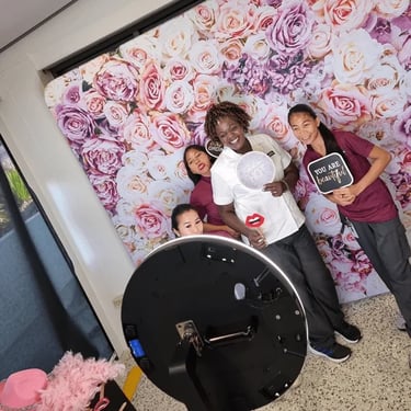 Photo Booth setup for a Staff Celebration in Thornlands, Redlands - party hire by SweetAz Co.