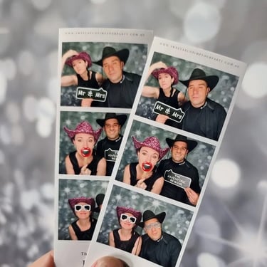 Photo Booth Strip Prints during an event in Coomera, Gold Coast - party hire by SweetAz Co.