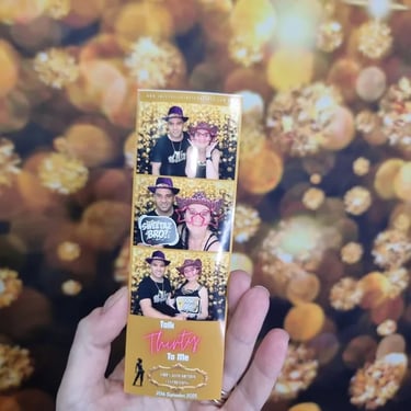 Photo Booth Strip Prints at an Epic 30th in Ormeau, Gold Coast - party hire by SweetAz Co.