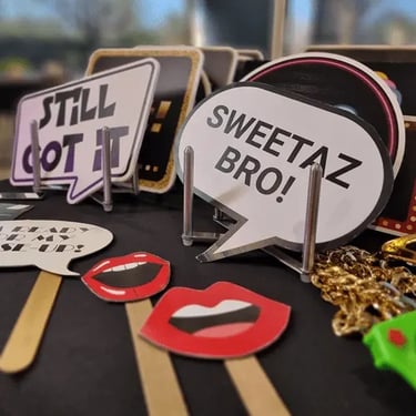 Photo Booth setup for a Sweetaz Props in Victoriapoint, Redlands - party hire by SweetAz Co.