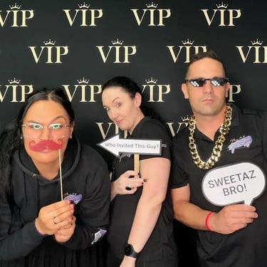 Photo Booth setup for a Vip Celebration in Labrador, Gold Coast - party hire by SweetAz Co.