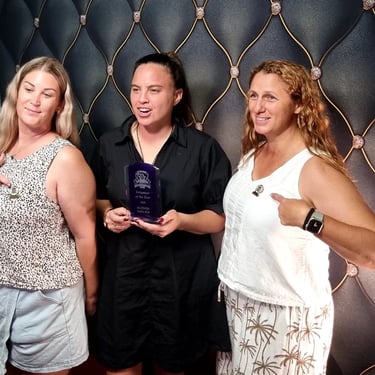 Photo Booth creating the vibe at a Volunteer Awards night in Pimpama, Goldcoast - party hire by SweetAz Co.