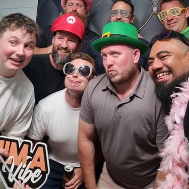 Photo Booth Mario moments at a Volunteer Awards night in Yatala, Goldcoast - party hire by SweetAz Co.