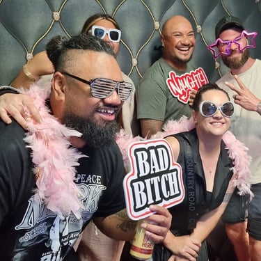 Photo Booth making memories at a Volunteer Celebration in Pimpama, Goldcoast - party hire by SweetAz Co.