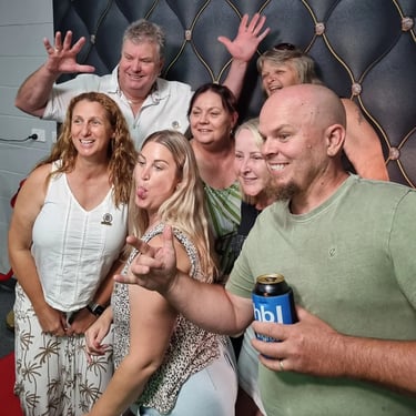 Mirror Photo Booth capturing memories at a Volunteer Night in Yatala, Goldcoast - party hire by SweetAz Co.