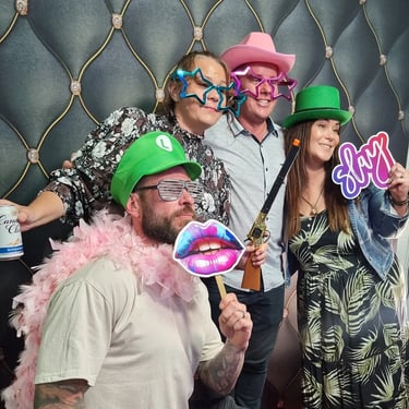 Photo Booth capturing memories at a Volunteer Thanks night in Pimpama, Goldcoast - party hire by SweetAz Co.