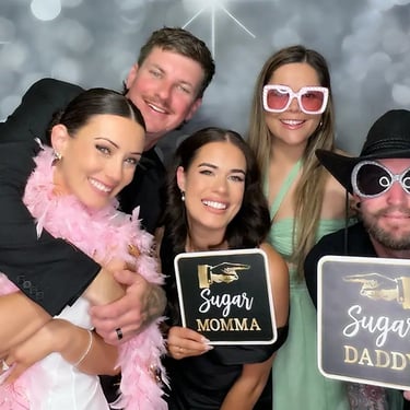 Photo Booth making memories at a Wedding Celebration in Coomera, Gold Coast - party hire by SweetAz Co.