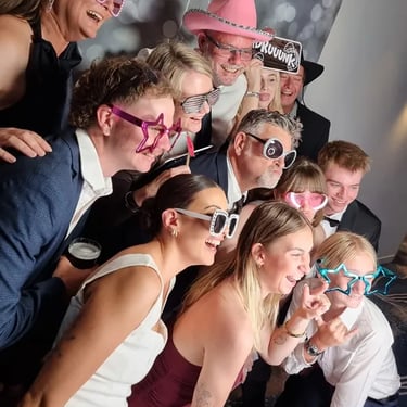 Photo Booth in action at Wedding Guests in Helensvale, Gold Coast - party hire by SweetAz Co.