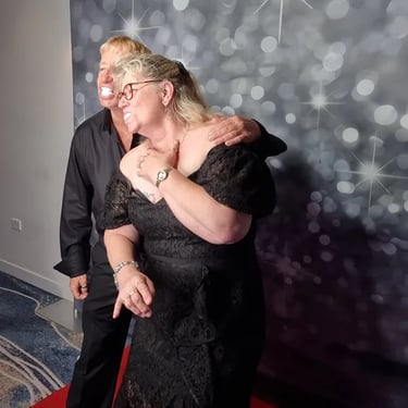 Photo Booth making memories at a Wedding Reception in Ormeau, Gold Coast - party hire by SweetAz Co.