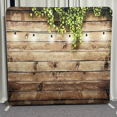 Photo Booth capturing the Wooden Backdrop in Thorneside, Redlands - party hire by SweetAz Co.