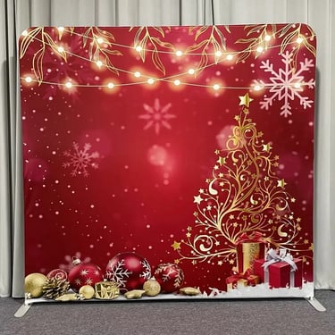 Photo Booth with a Xmas Backdrop in Capalaba, Redlands - party hire by SweetAz Co.