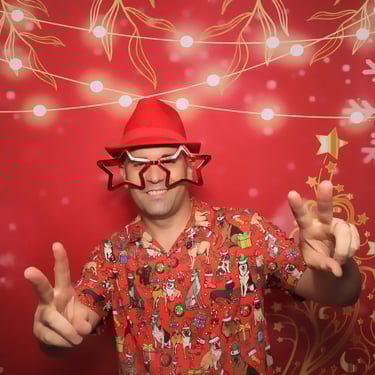 Photo Booth test shot at a Xmas Celebration in Victoriapoint, Redlands - party hire by SweetAz Co.