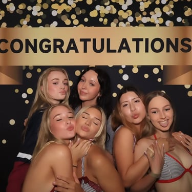 Mirror Photo Booth for fun vibes at a Y12 Celebration in Cleveland, Redlands - party hire by SweetAz Co.