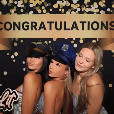 Mirror Photo Booth setting the vibe at a Y12 Celebration in Thornlands, Redlands - party hire by SweetAz Co.