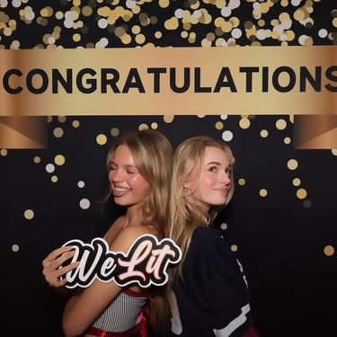 Mirror Photo Booth creating epic moments at a Y12 Celebration in Thornlands, Redlands - party hire by SweetAz Co.