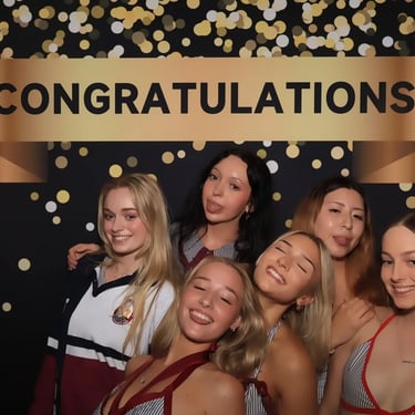 Mirror Photo Booth creating memories at a Y12 Graduation party in Cleveland, Redlands - party hire by SweetAz Co.