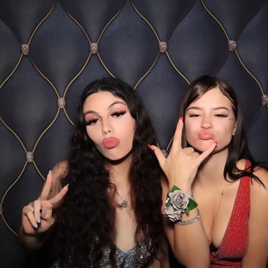 Photo Booth snapping pictures during a Year12 Celebration in Loganholme, Logan - party hire by SweetAz Co.